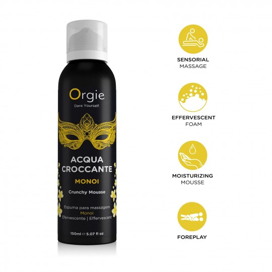 ESPUMA DE MASSAGEM CRACKELING ACQUA CROCCANTE MONÖI 150ML ORGIE