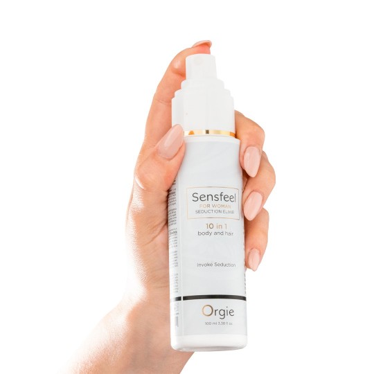 LOCIÓN 10 EN 1 PARA CUERPO Y CABELLO CON FEROMONAS SENSFEEL FOR WOMAN 100ML ORGIE