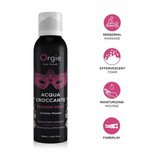 ESPUMA DE MASAJE CRACKELING ACQUA CROCCANTE DE MARACUYÁ 150ML ORGIE