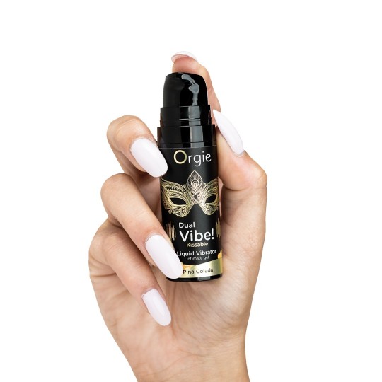 FLÜSSIGER VIBRATOR MIT GESCHMACK NACH PIÑA COLADA DUAL VIBE 15ML ORGIE