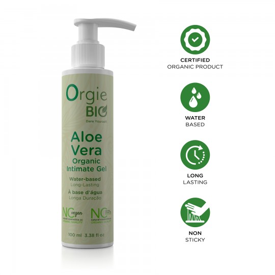 GEL LUBRIFICANTE À BASE DE ÁGUA BIO ALOE VERA 100ML ORGIE