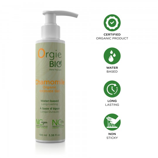 GEL LUBRIFICANTE À BASE DE ÁGUA BIO CHAMOMILE 100ML ORGIE