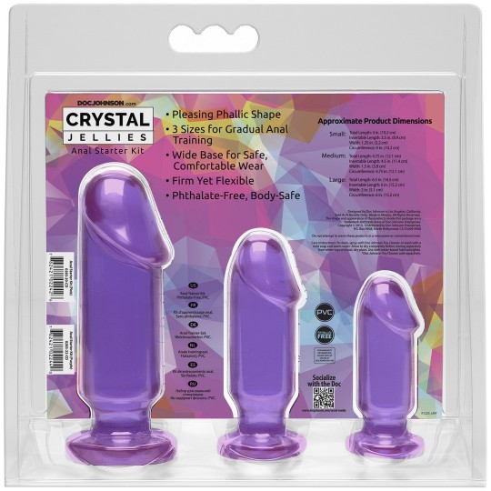 KIT DE PLUGS ANAIS ANAL STARTER KIT ROXO