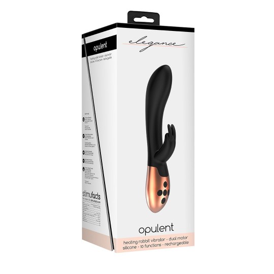 VIBRADOR COM AQUECIMENTO RECARREGÁVEL OPULENT ELEGANCE PRETO