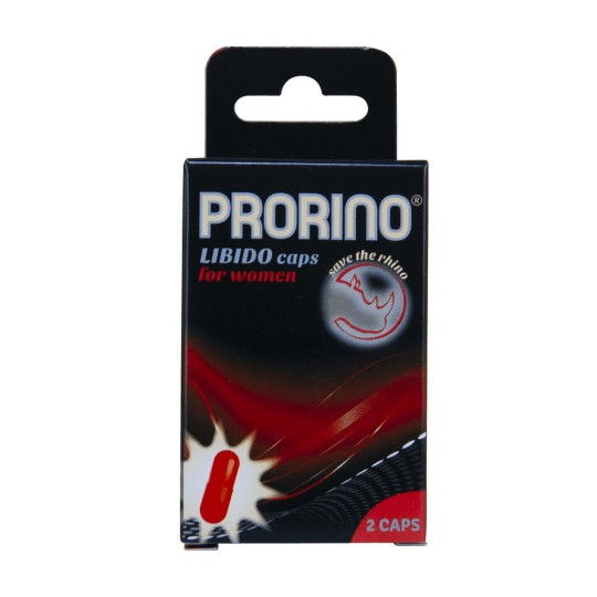 CÁPSULAS ESTIMULANTES PRORINO LIBIDO CAPS PARA MUJERES 2 CÁPSULAS