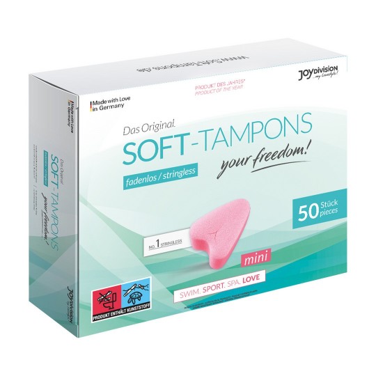 CAIXA COM 50 TAMPÕES SOFT-TAMPONS MINI