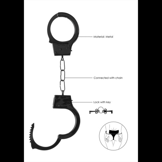 METAL BEGINNER'S HANDCUFFS BLACK