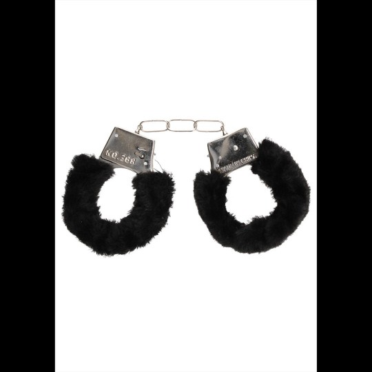 BEGINNER'S FURRY HANDCUFFS BLACK