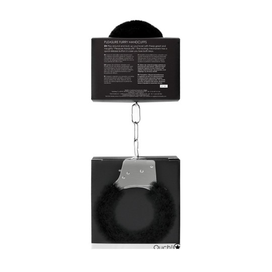 ALGEMAS COM PELUCHE PLEASURE FURRY HANDCUFFS PRETAS
