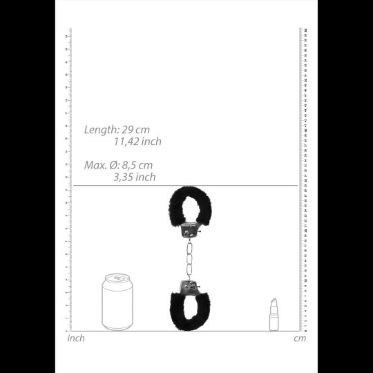 ESPOSAS CON PELUCHE PLEASURE FURRY HANDCUFFS NEGRAS