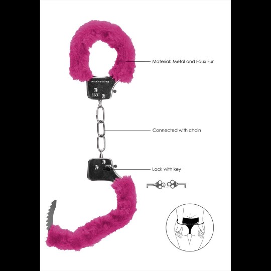 ESPOSAS CON PELUCHE PLEASURE FURRY HANDCUFFS ROSA