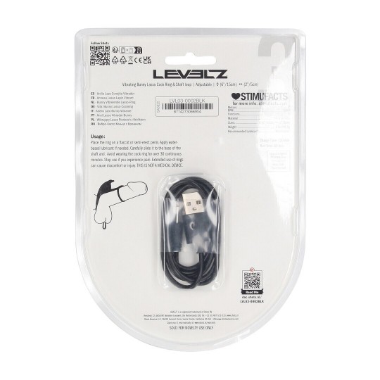 ANEL VIBRATÓRIO E AJUSTÁVEL PARA O PÉNIS EM SILICONE LEVELZ