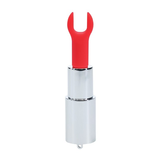 ANGEL - LIPSTICK VIBRATOR WITH 4 ATTACHMENTS - CLEAR