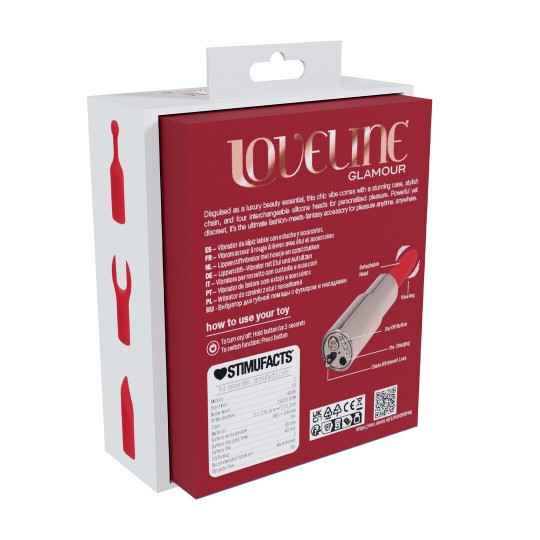 ANGEL - LIPSTICK VIBRATOR WITH 4 ATTACHMENTS - PINK