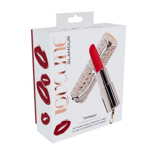 VIBRADOR COM 4 ACESSÓRIOS TIFFANY LIPSTICK ROSA LOVELINE