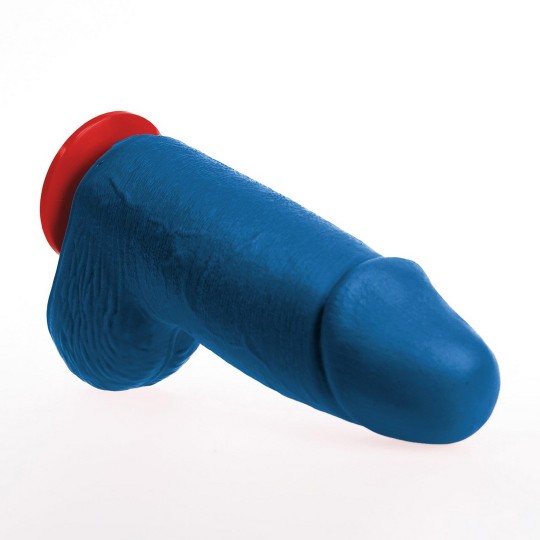 DAGR M - REALISTIC THICK DILDO WITH BALLS - 5.7 / 14,5 CM - BLUE