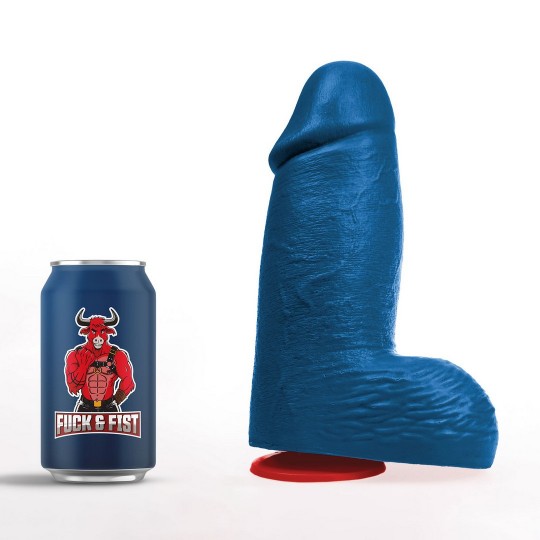 DAGR L - REALISTIC THICK DILDO WITH BALLS - 6.7 / 17 CM - BLUE