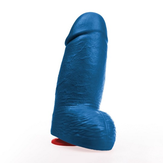 DAGR L - REALISTIC THICK DILDO WITH BALLS - 6.7 / 17 CM - BLUE