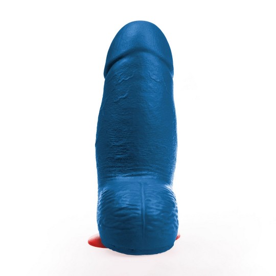 DAGR XL - REALISTIC THICK DILDO WITH BALLS - 8.3 / 21 CM - BLUE