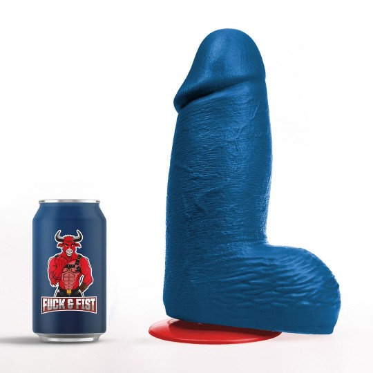 DAGR XL - REALISTIC THICK DILDO WITH BALLS - 8.3 / 21 CM - BLUE