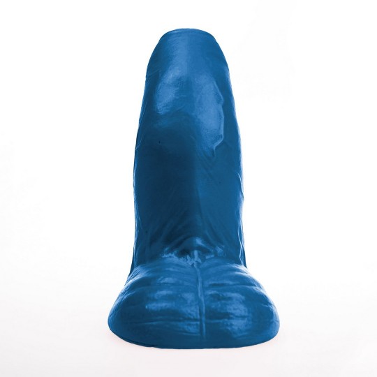 BURI L - REALISTIC CURVED DILDO WITH BALLS - 8.7 / 22 CM - BLUE