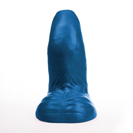 BURI XL - REALISTIC CURVED DILDO WITH BALLS - 10.6 / 27 CM - BLUE