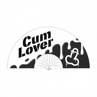 CUM LOVER - FAN - 64 CM - WHITE/BLACK