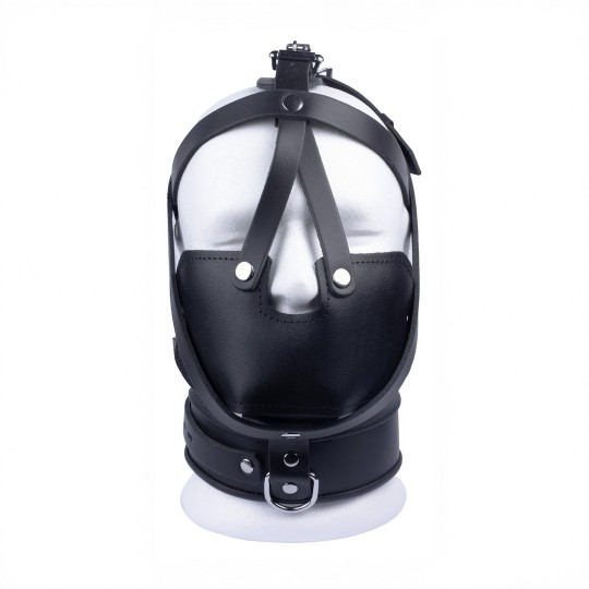 LEATHER MASK - BLACK