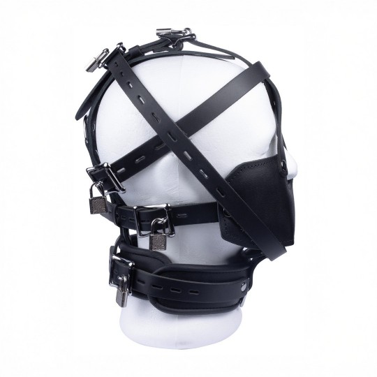 LEATHER MASK - BLACK