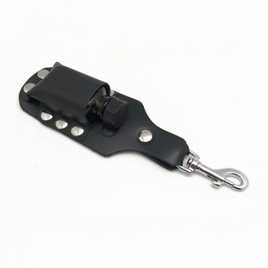 LEATHER AROMA BOTTLE HOLDER - LARGE - BLACK