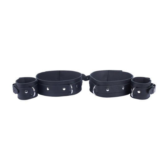 LEATHER THIGHS RESTRAINTS - BLACK