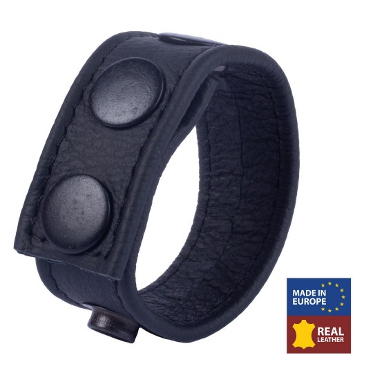 COCKY - ADJUSTABLE LEATHER COCKRING - BLACK