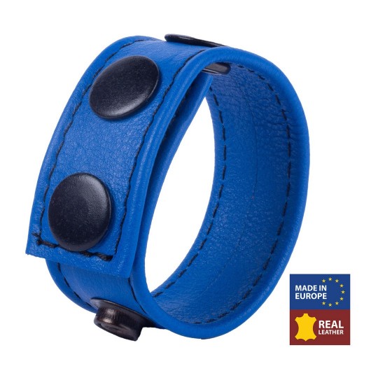 COCKY - ADJUSTABLE LEATHER COCKRING - BLUE