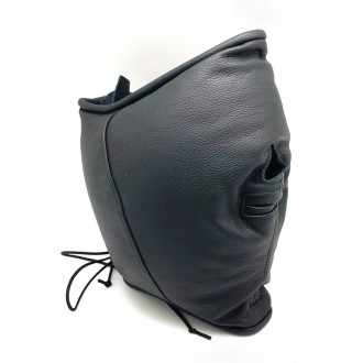 PADDED LEATHER SENSORY HOOD - BLACK