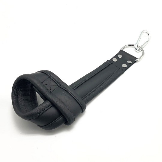 LEATHER SUSPENSION HANDCUFFS - BLACK