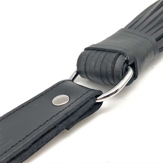 MARTINET WITH LEATHER STRINGS - 75 CM - BLACK