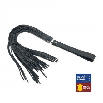 MARTINET WITH LEATHER STRINGS - 75 CM - BLACK