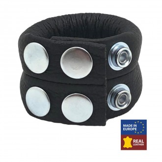 ADJUSTABLE LEATHER BALLSTRETCHER 140 GR - BLACK