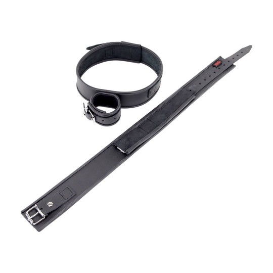 LEATHER THIGH AND HAND RESTRAINTS - BLACK