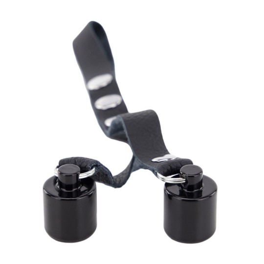 LEATHER BALLSTRETCHER WEIGHTS 2 X 50 GR - BLACK