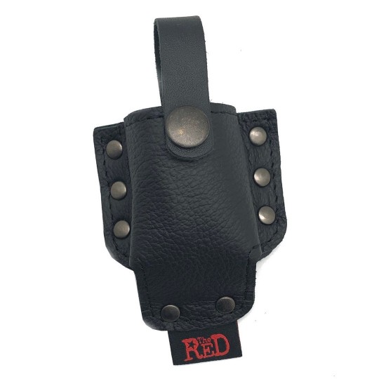 LEATHER AROMA BOTTLE HOLDER FOR HARNESS - BLACK