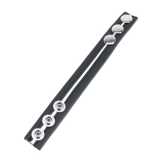 ADJUSTABLE LEATHER COCKRING - WHITE