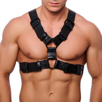 RIGHT LEATHER HARNESS - BLACK