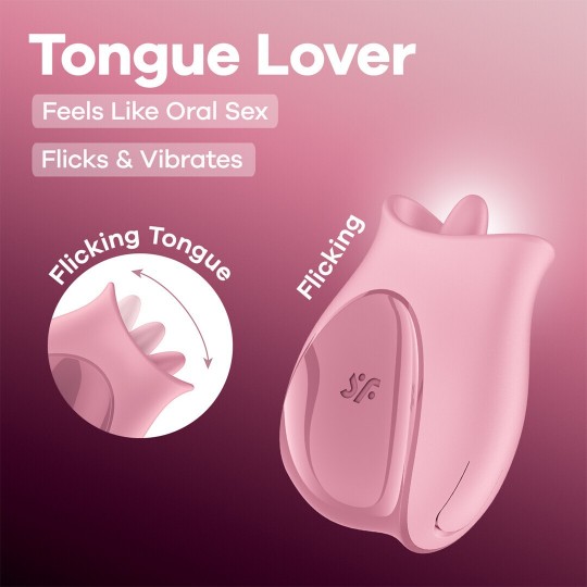 TONGUE LOVER - FLICKING TONGUE VIBRATOR - PINK