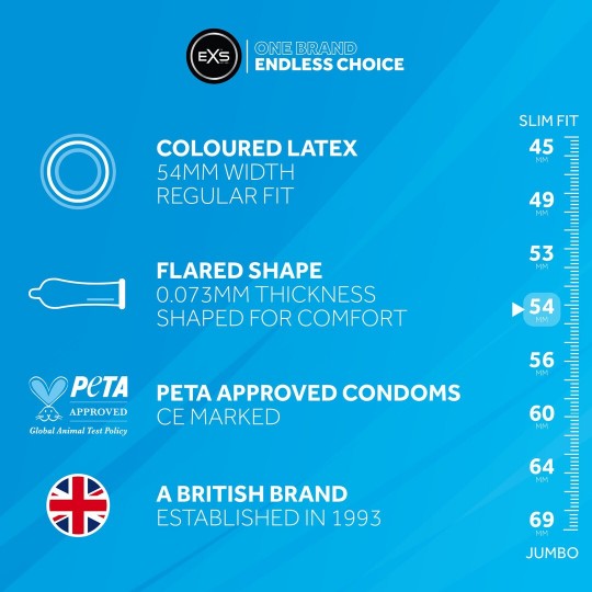 EXS BLACK LATEX - CONDOMS - 48 PIECES