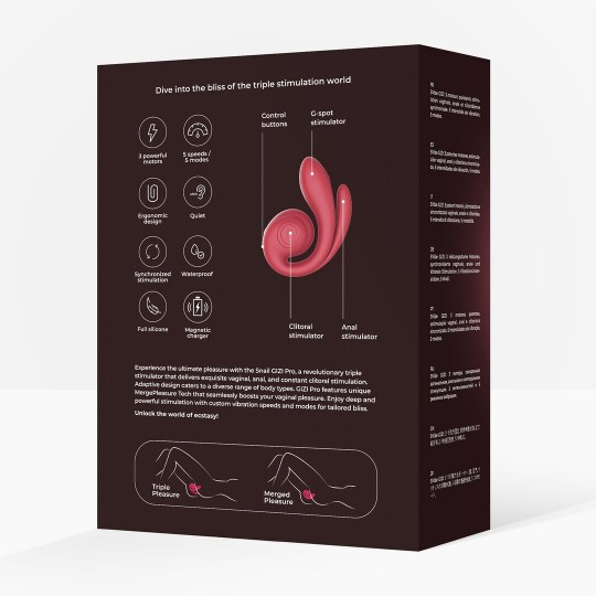 GIZI PRO - TRIPLE STIMULATOR - BORDEAUX