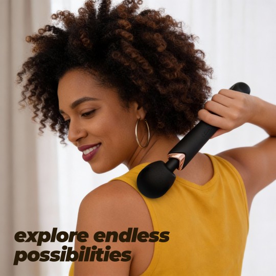 HOLLY MASAJEADOR VARITA RECARGABLE NEGRO CRUSHIOUS