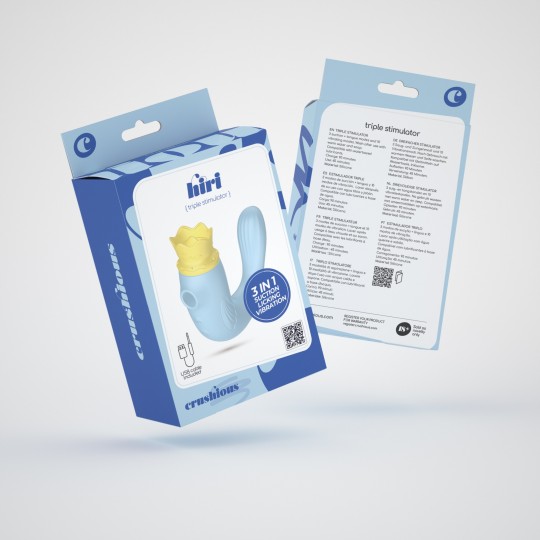 PACK OF 30 CRUSHIOUS HIRI TRIPLE STIMULATOR BLUE