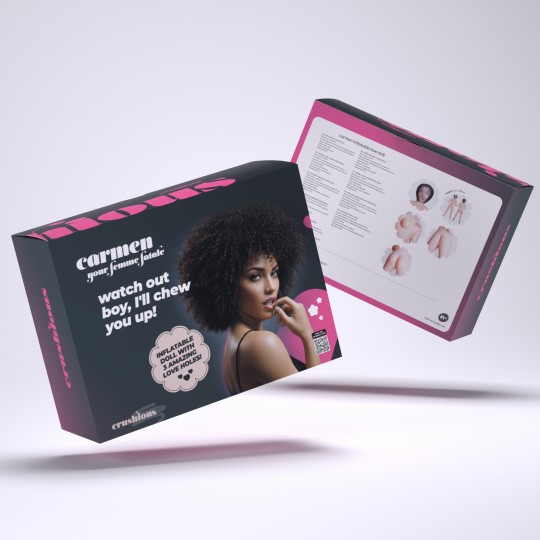 CRUSHIOUS CARMEN THE FEMME FATALE EBONY INFLATABLE DOLL