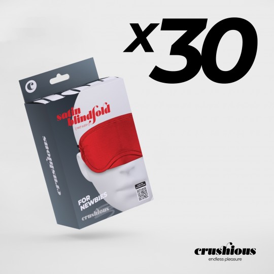 PACK DE 30 ANTIFAZ DE SATÉN CRUSHIOUS ROJO